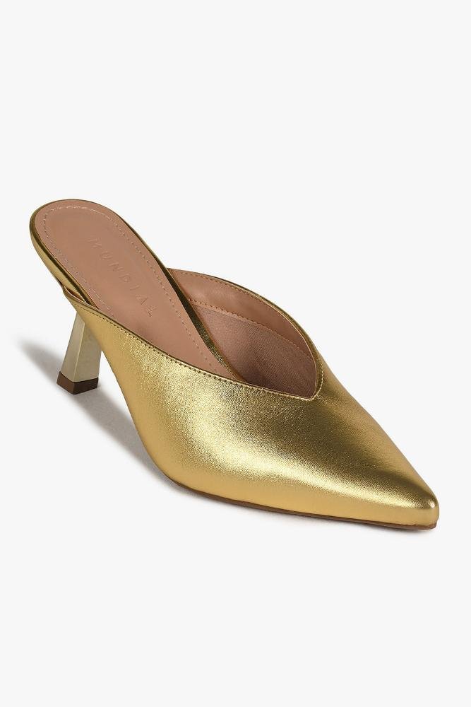 Mule Feminino Mundial Yeda Dourado 4