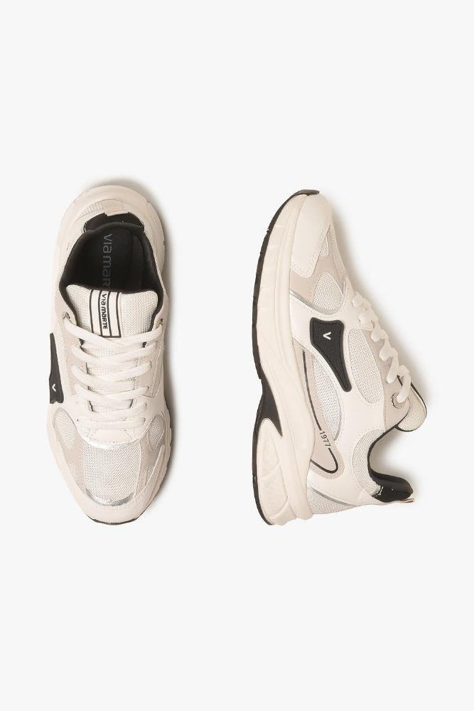Tênis Feminino Via Marte Tessa Off White/Preto 3