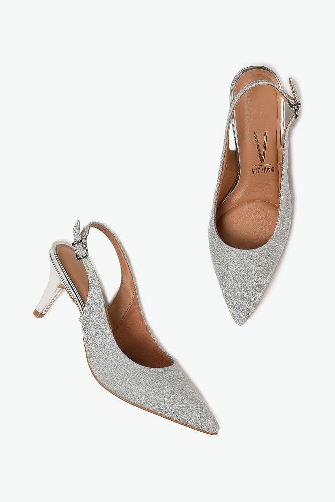 Scarpin Feminino Slingback Vizzano Louisiana Prata 3