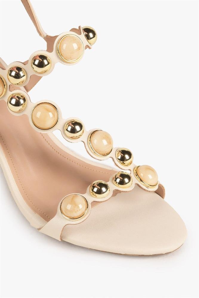 Sandália Feminina Salto Alto Mundial Seren Off White 3
