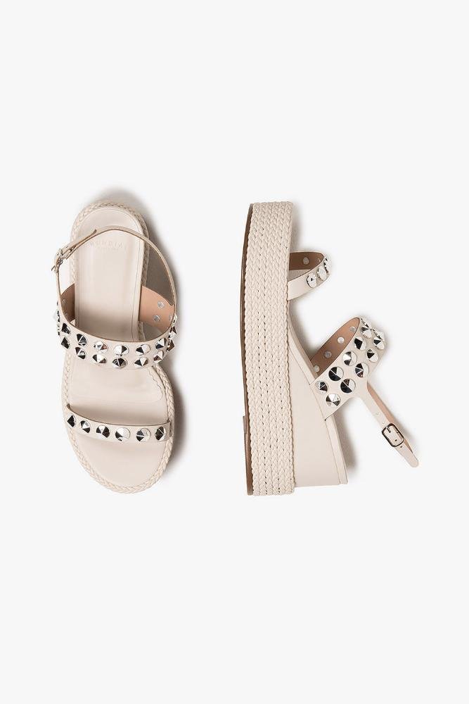 Sandália Feminina Anabela Mundial Katiana Off White 3