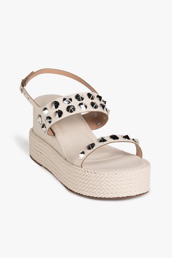 Sandália Feminina Anabela Mundial Katiana Off White 4