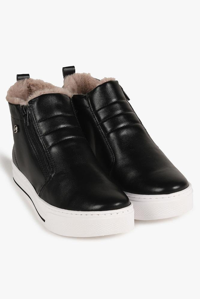 Tênis Feminino Cano Alto Via Marte Bulma Preto 4