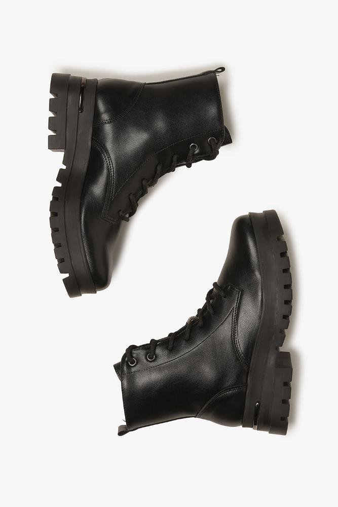 Bota Feminina Coturno Via Marte Janine Preto 3