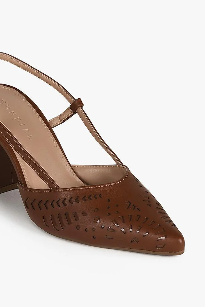 Sapato Feminino Slingback Mundial Miane Caramelo 2