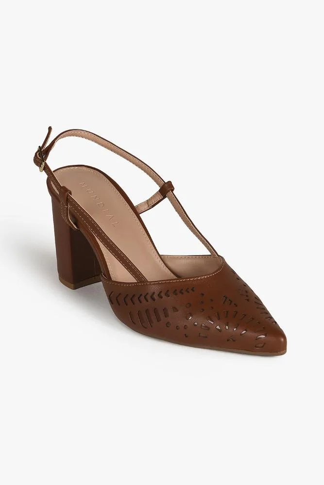 Sapato Feminino Slingback Mundial Miane Caramelo 4