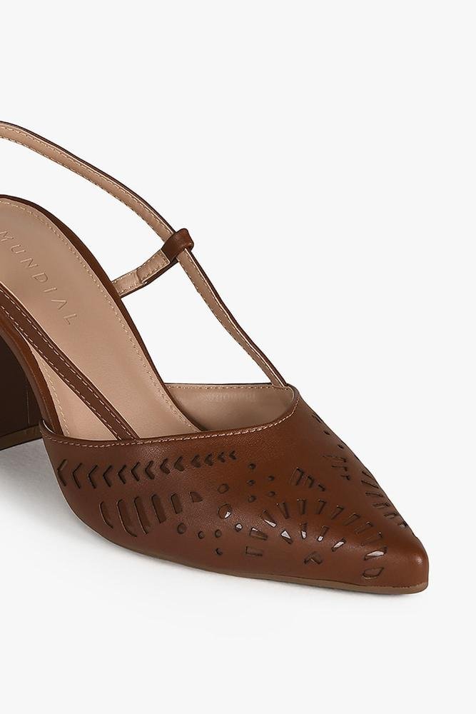 Sapato Feminino Slingback Mundial Miane Caramelo 2