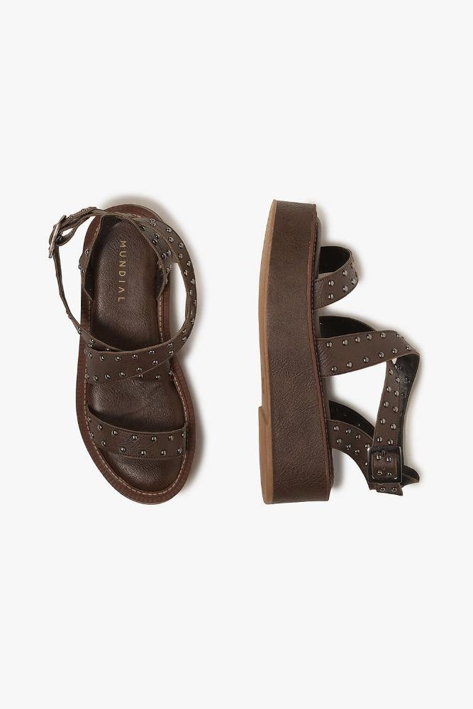Sandália Feminina Flatform Mundial Carmina Café 3