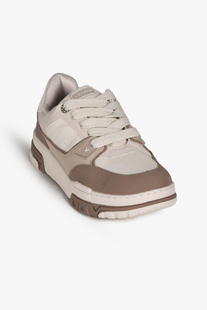 Tênis Feminino Plataforma Via Marte Valdisia Cinza/Marrom 3