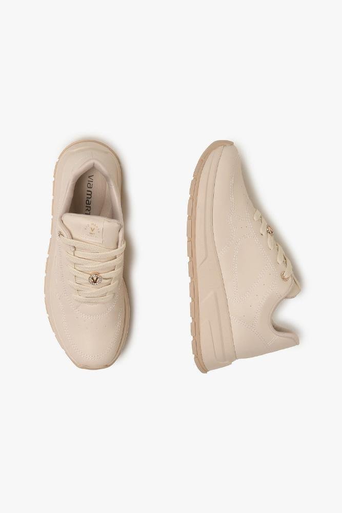 Tênis Feminino Plataforma Via Marte Alina Off White 3