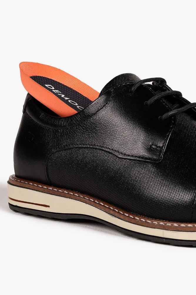 Sapato Casual Masculino Democrata Metropolitan Oliver Preto 2