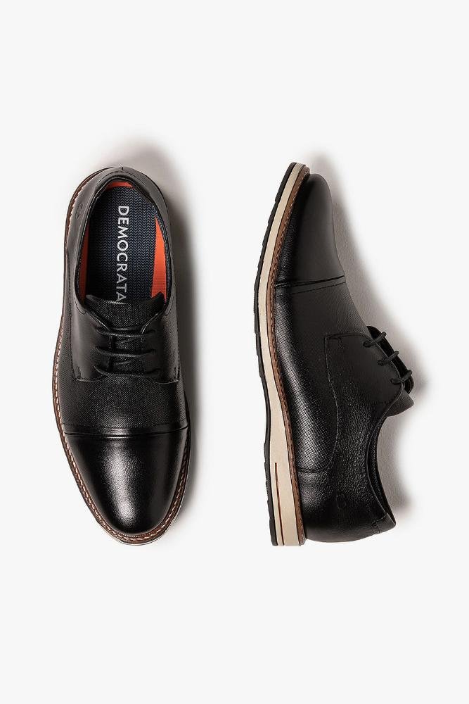 Sapato Casual Masculino Democrata Metropolitan Oliver Preto 3