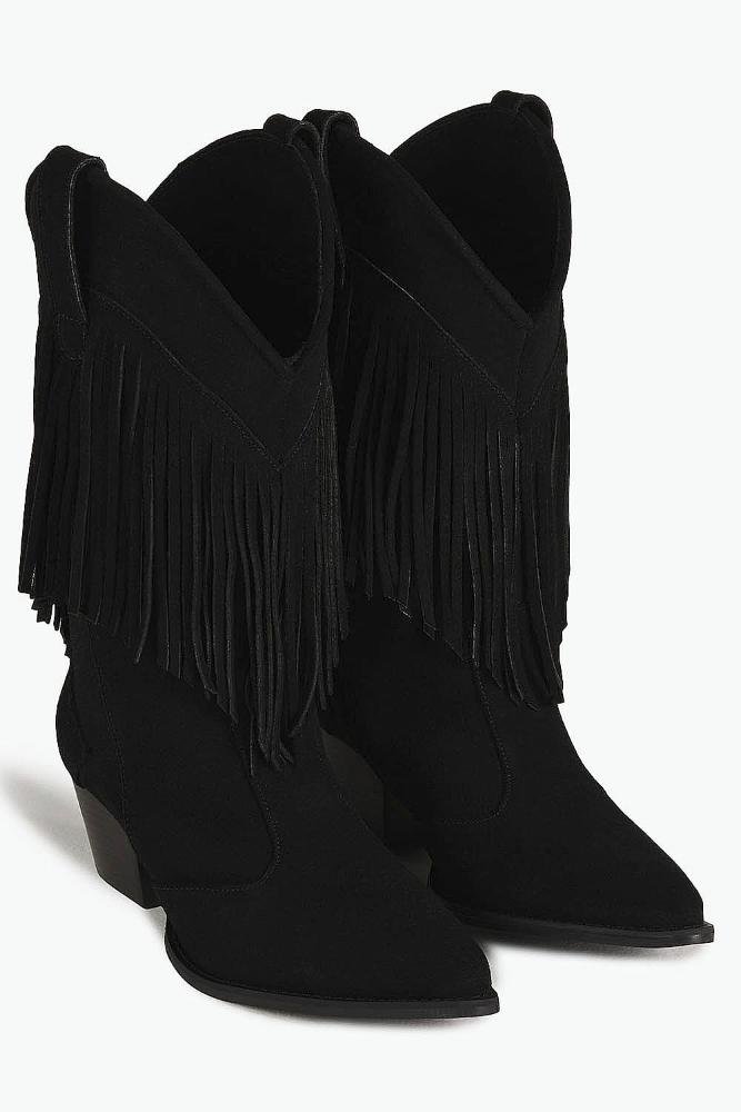 Bota Texana Feminina Cano Longo Mundial Kedie Preto 2