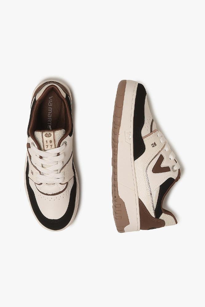 Tênis Feminino Plataforma Via Marte Kitty Off White/Preto 3