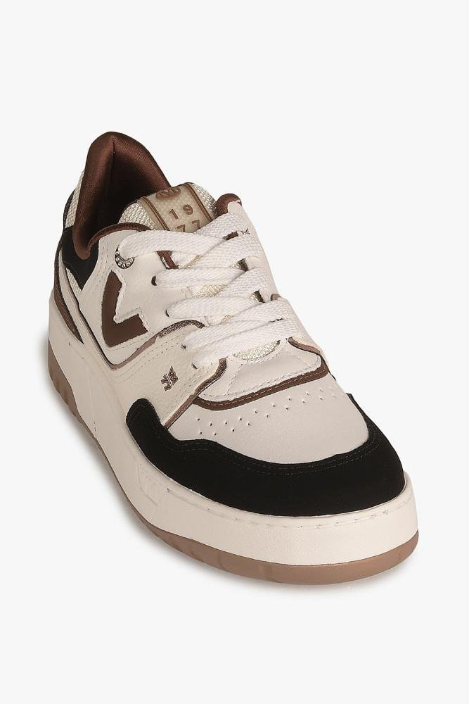 Tênis Feminino Plataforma Via Marte Kitty Off White/Preto 4