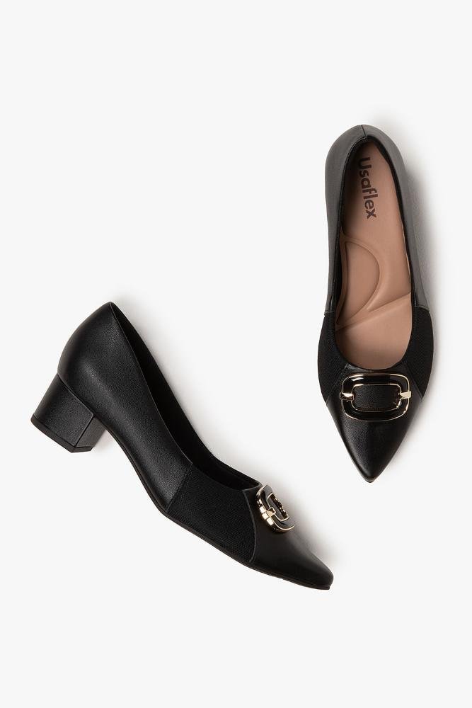 Conforto Feminino Alto Médio Usaflex Antonia Preto 3
