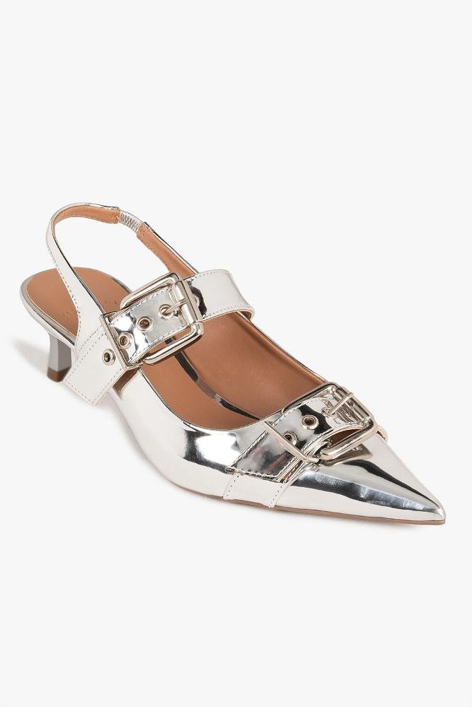 Scarpin Feminino Slingback Mundial Lila Prata 4