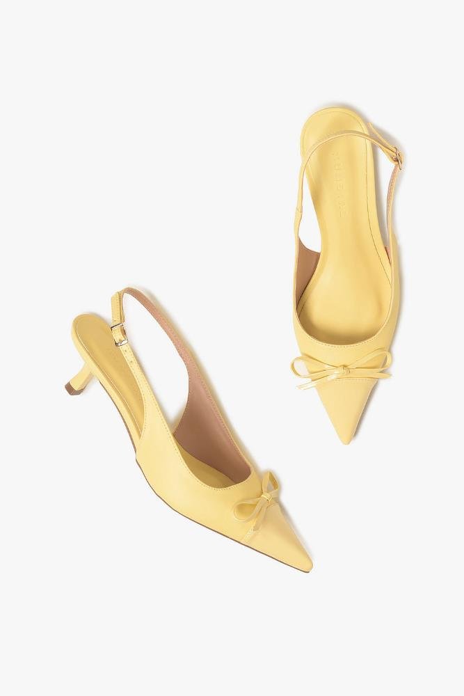 Sapato Feminino Slingback Mundial Polianna Amarelo 3