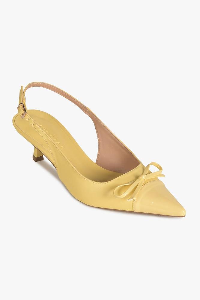 Sapato Feminino Slingback Mundial Polianna Amarelo 4