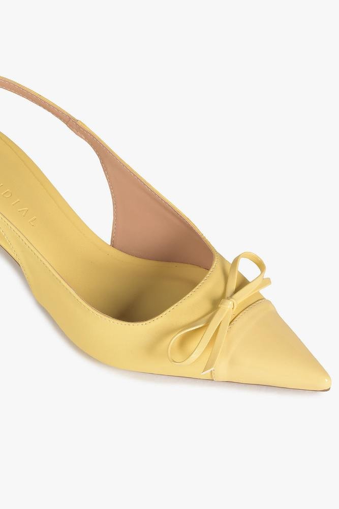 Sapato Feminino Slingback Mundial Polianna Amarelo 5