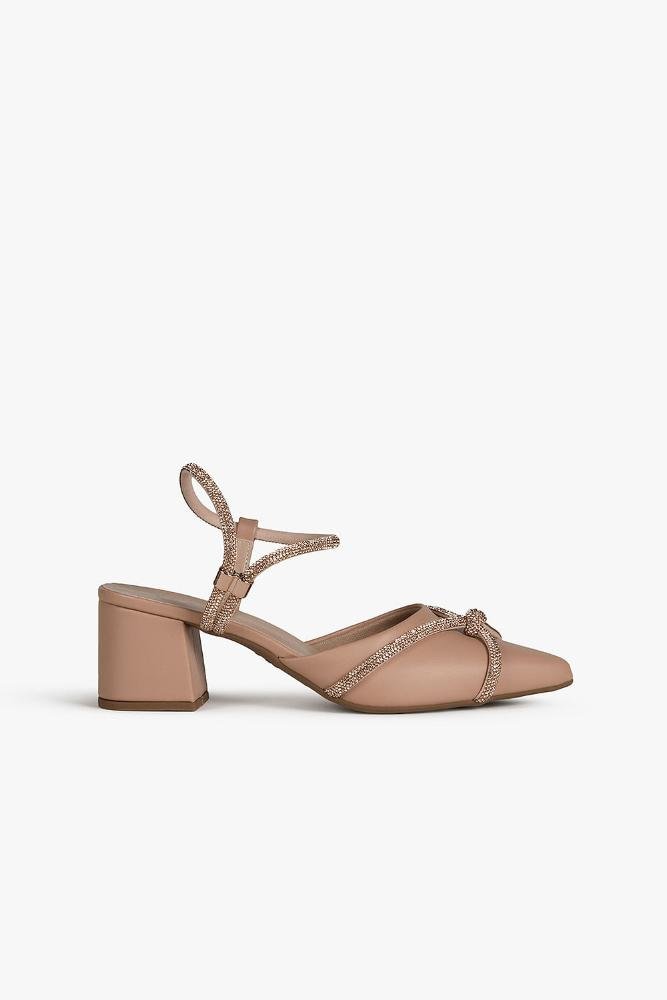 Sapato Feminino Slingback Salto Médio Mundial Laise