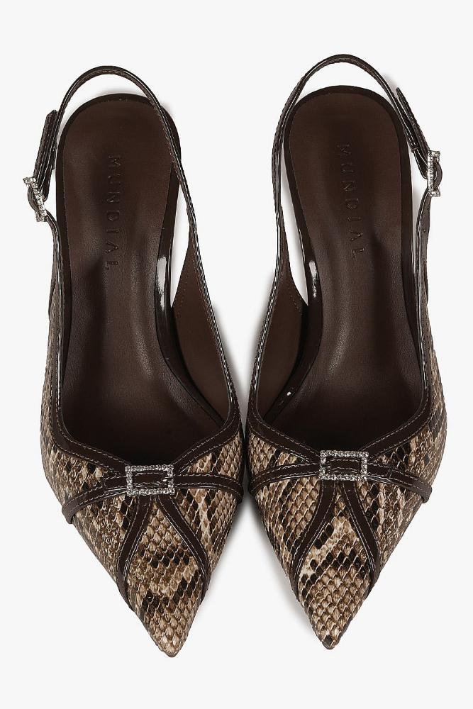 Scarpin Feminino Slingback Mundial Daniele Animal print 2