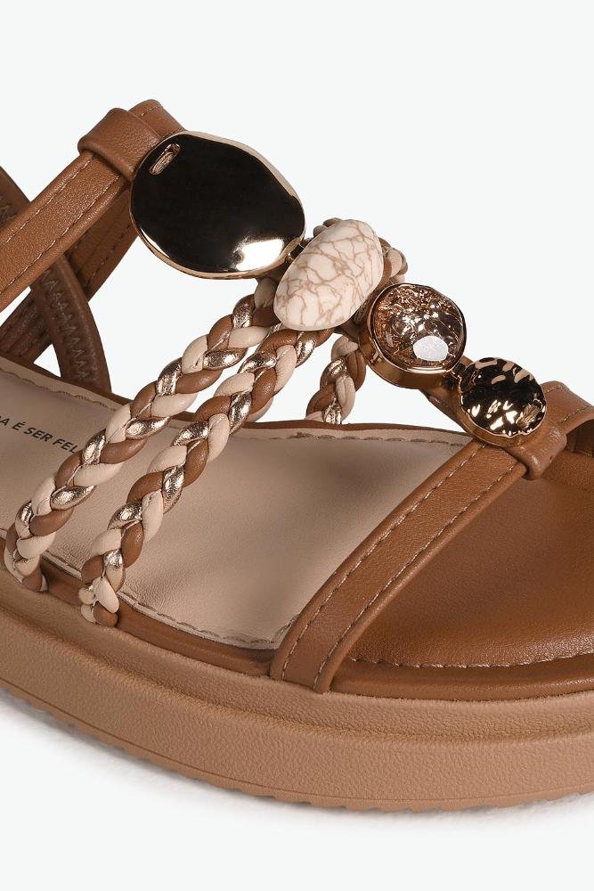 Sandália Feminina Flatform Dakota Elisane Marrom 2