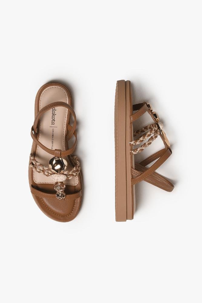 Sandália Feminina Flatform Dakota Elisane Marrom 3