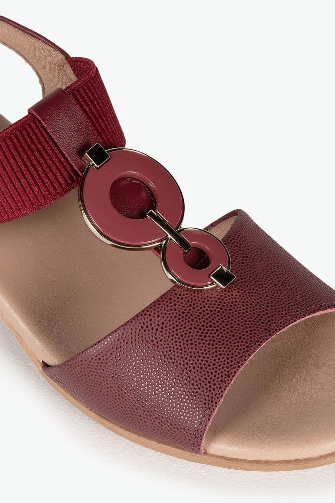 Conforto Feminino Salto Médio Usaflex Beatrize Vermelho 2