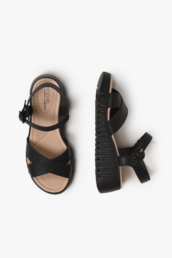 Conforto Feminino Anabela Modare Melisa Preto 4