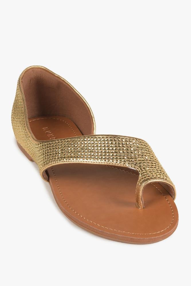 Rasteira Feminina Mundial Lunara Dourado 4