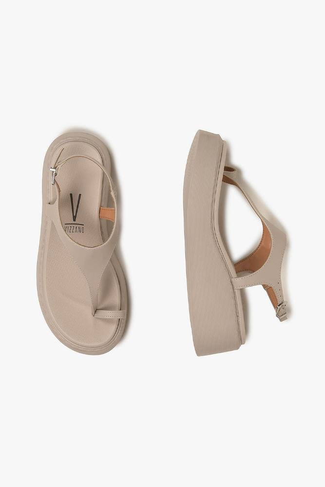 Sandália Feminina Flatform Vizzano Zelia Bege 3
