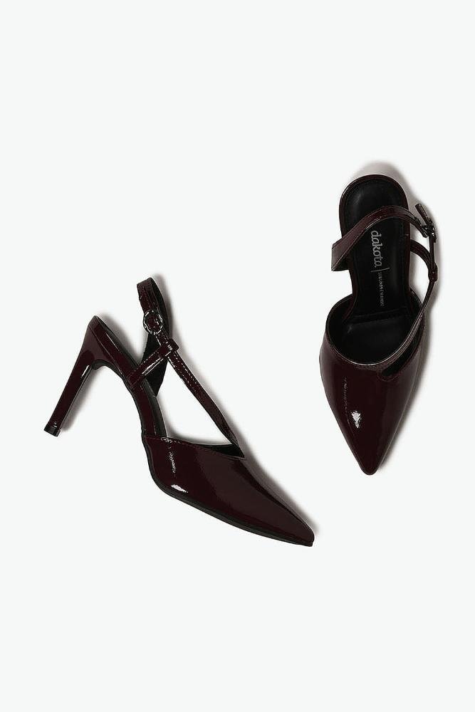 Scarpin Feminino Slingback Salto Alto Dakota Elen Bordo 3