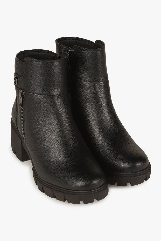 Bota Feminina Cano Médio Via Marte Joice Preto 4