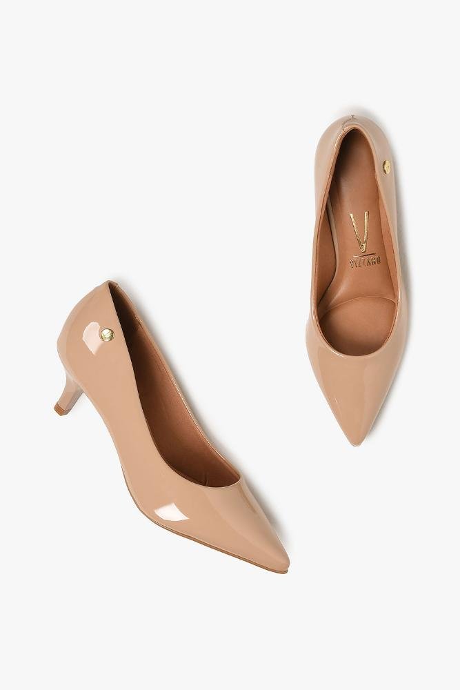 Scarpin Feminino Salto Médio Vizzano Elizangela Bege 3