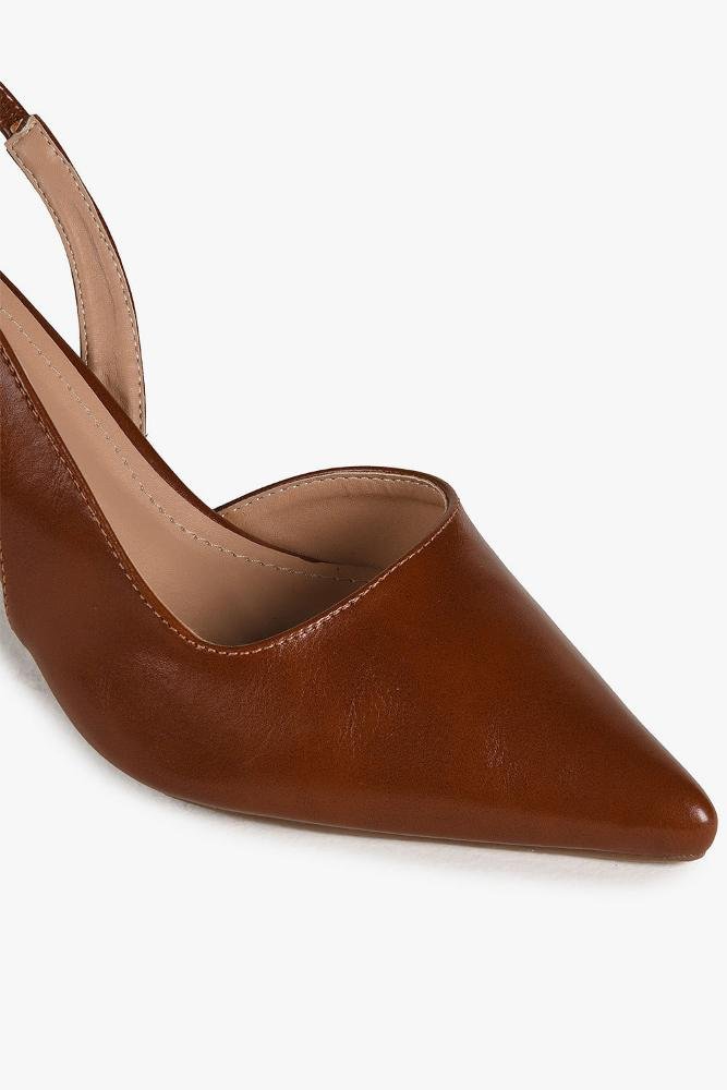 Scarpin Feminino Slingback Mundial Audrei Caramelo 2
