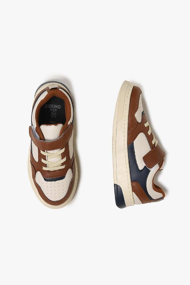 Sapatênis Infantil Sound By Zotto Zipp Off White/Marrom 3