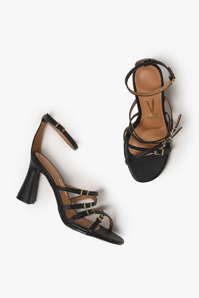 Sandália Feminina Salto Alto Vizzano Nathiely Preto 3