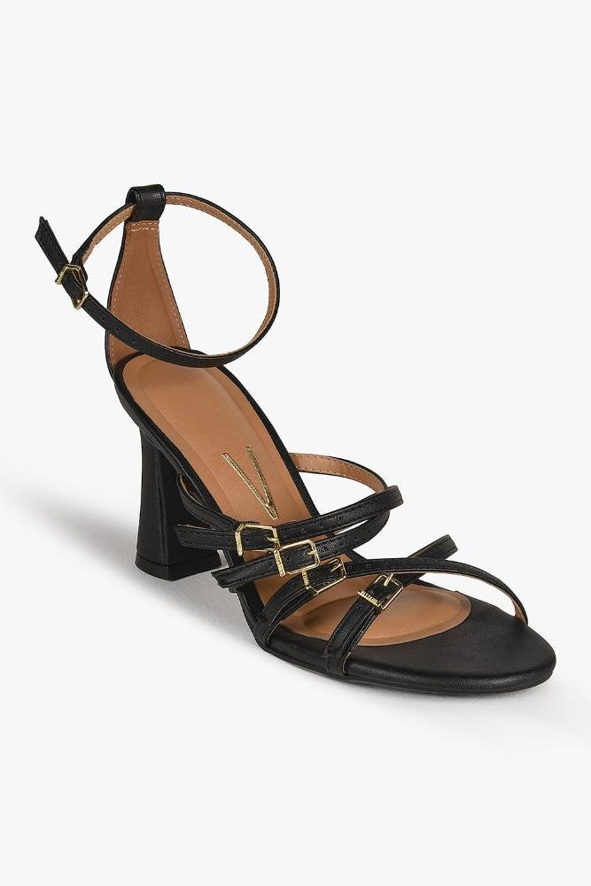 Sandália Feminina Salto Alto Vizzano Nathiely Preto 4