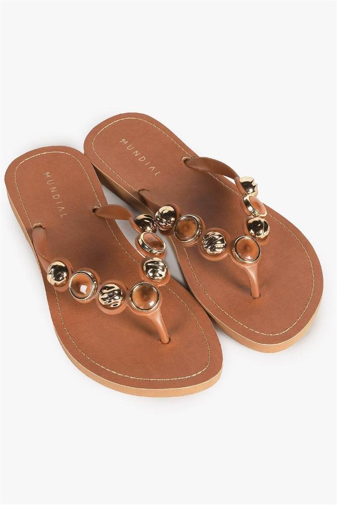 Chinelo Feminino Mundial Rafaelly Caramelo 2