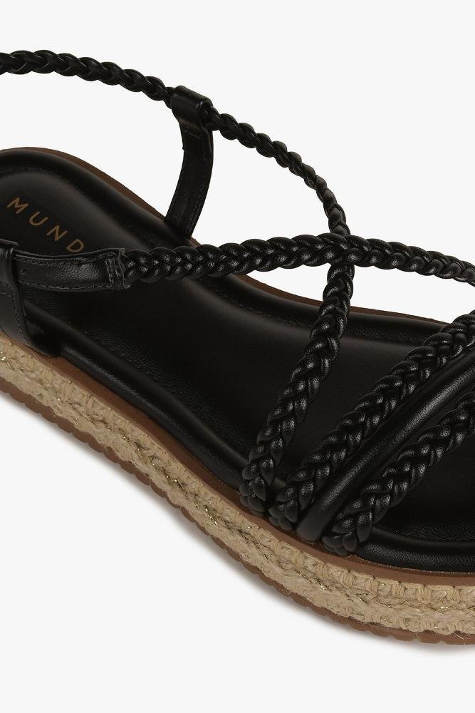 Sandália Feminina Flatform Mundial Ava Preto 2