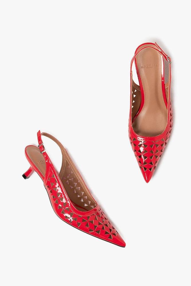 Scarpin Feminino Slingback Mundial Simons Vermelho 3