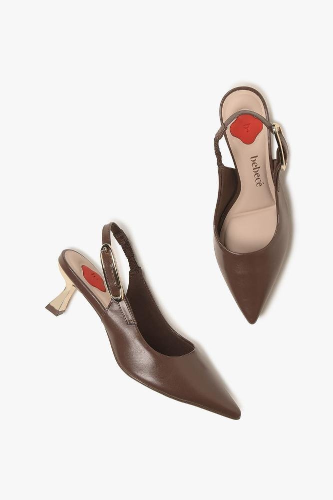 Scarpin Feminino Slingback Bebecê Dawn Café 3