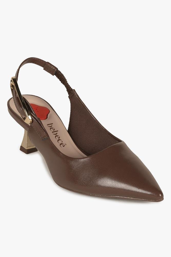 Scarpin Feminino Slingback Bebecê Dawn Café 4