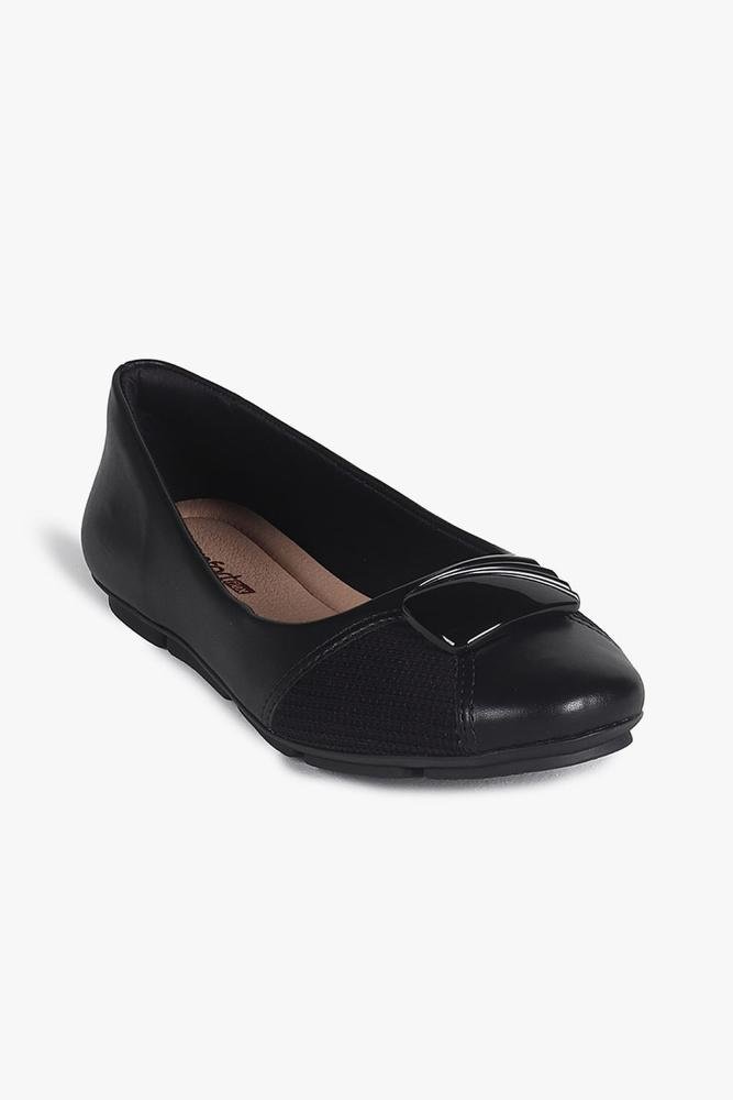 Conforto Feminino Bico Redondo Comfortflex Calista Preto 4