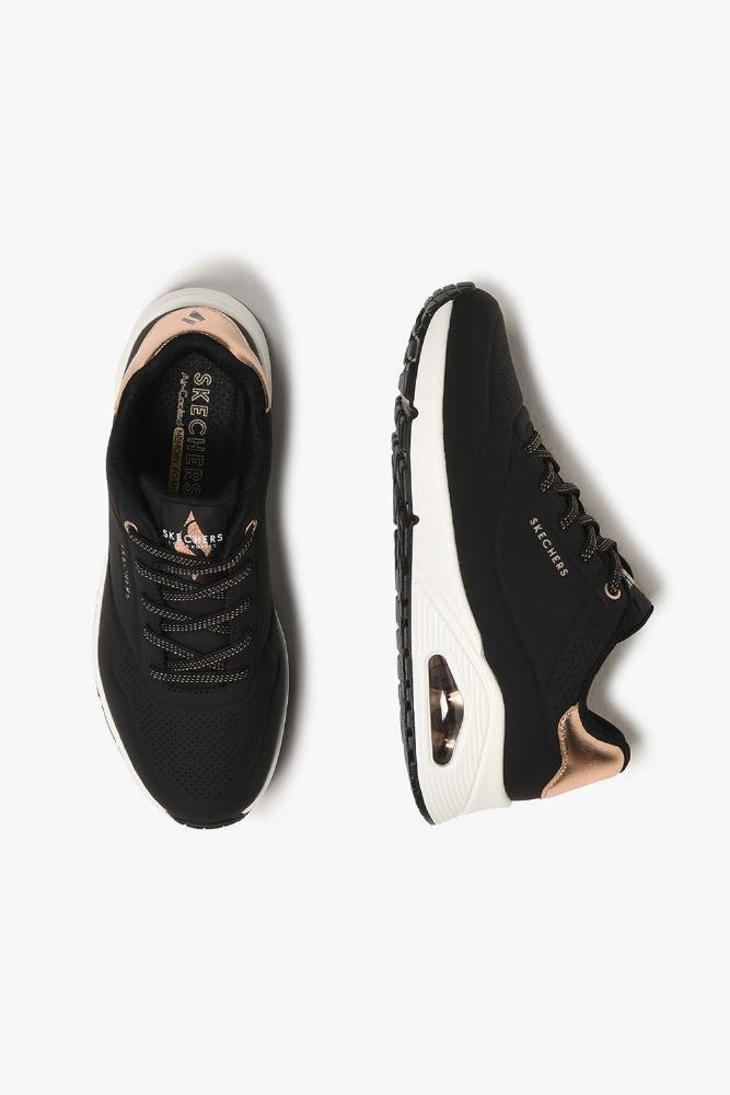 Tênis Skechers Uno Shimmer Away Feminino Preto 3