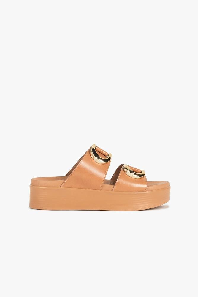 Tamanco Feminino Flatform Mundial Kailani Caramelo 2