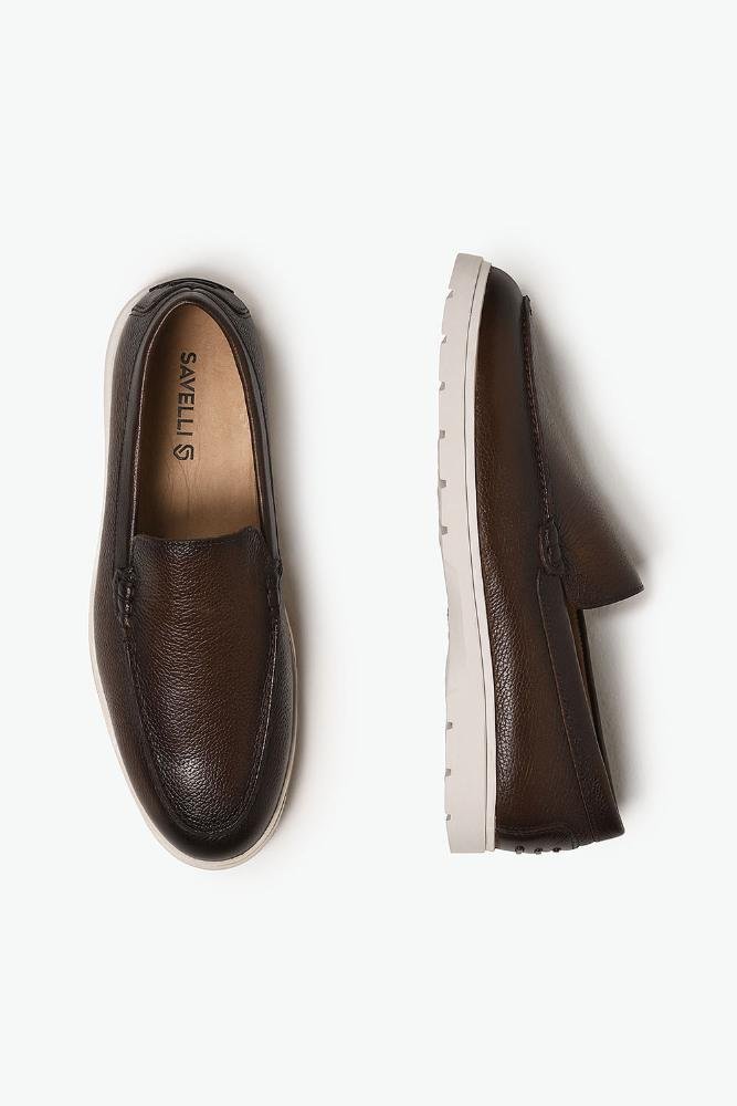 Mocassim Masculino Savelli Summer Veneto Café 3
