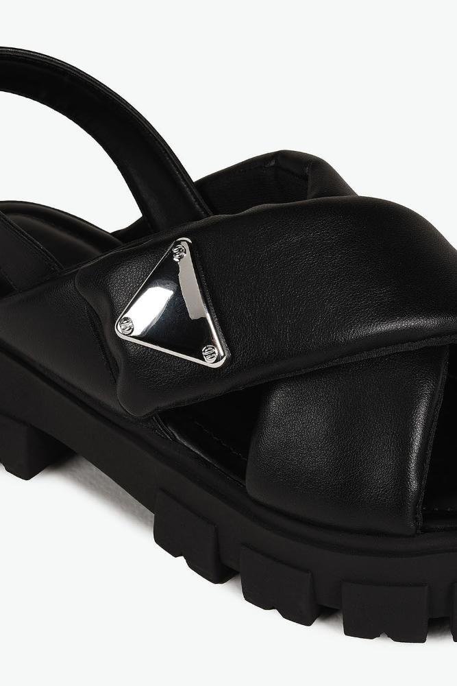 Sandália Feminina Flatform Mundial Vera Preto 2
