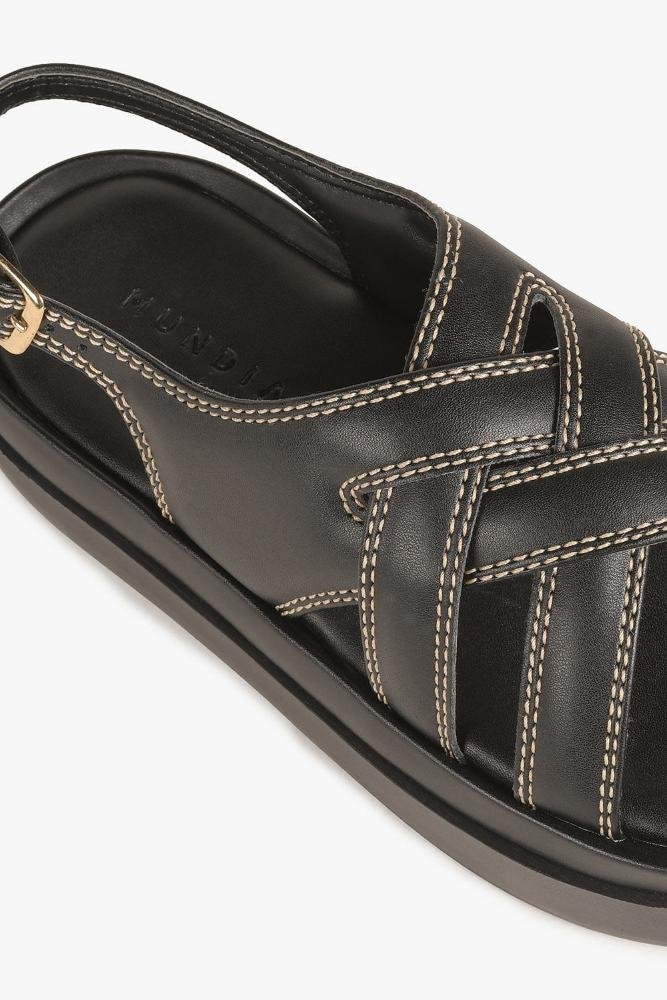 Sandália Feminina Flatform Mundial Raiane Preto 2